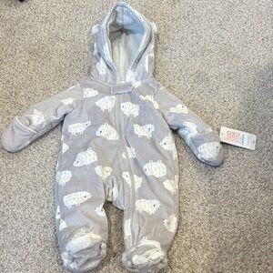 Cozy Gray Baby One Piece